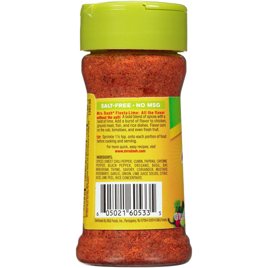 Dash Fiesta Lime Salt-Free Seasoning Blend 68g (Best before Date 23/04/2025)