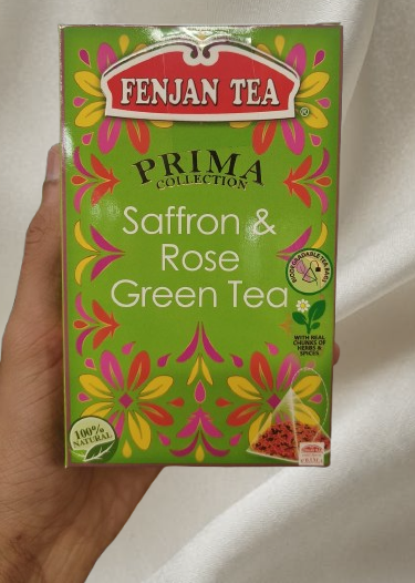 Fenjan Prima Collection, Saffron & Rose Green Tea , 20 Tea Bags