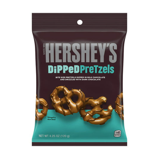 Hershey's Dipped Milk Chocolate Pretzels 120g