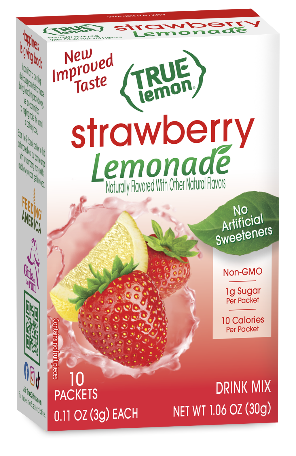 True Lemon Strawberry Lemonade Drink Mix 10 Packets (30g)