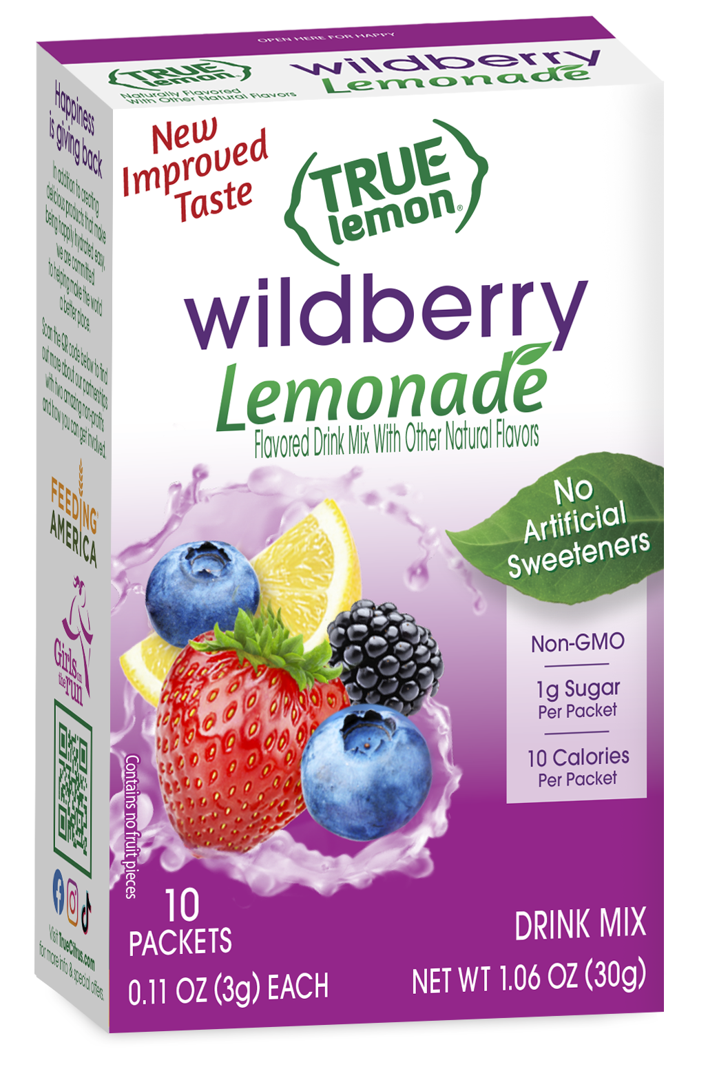 True Lemon Wildberry Lemonade Drink Mix 10 Packets (30g)