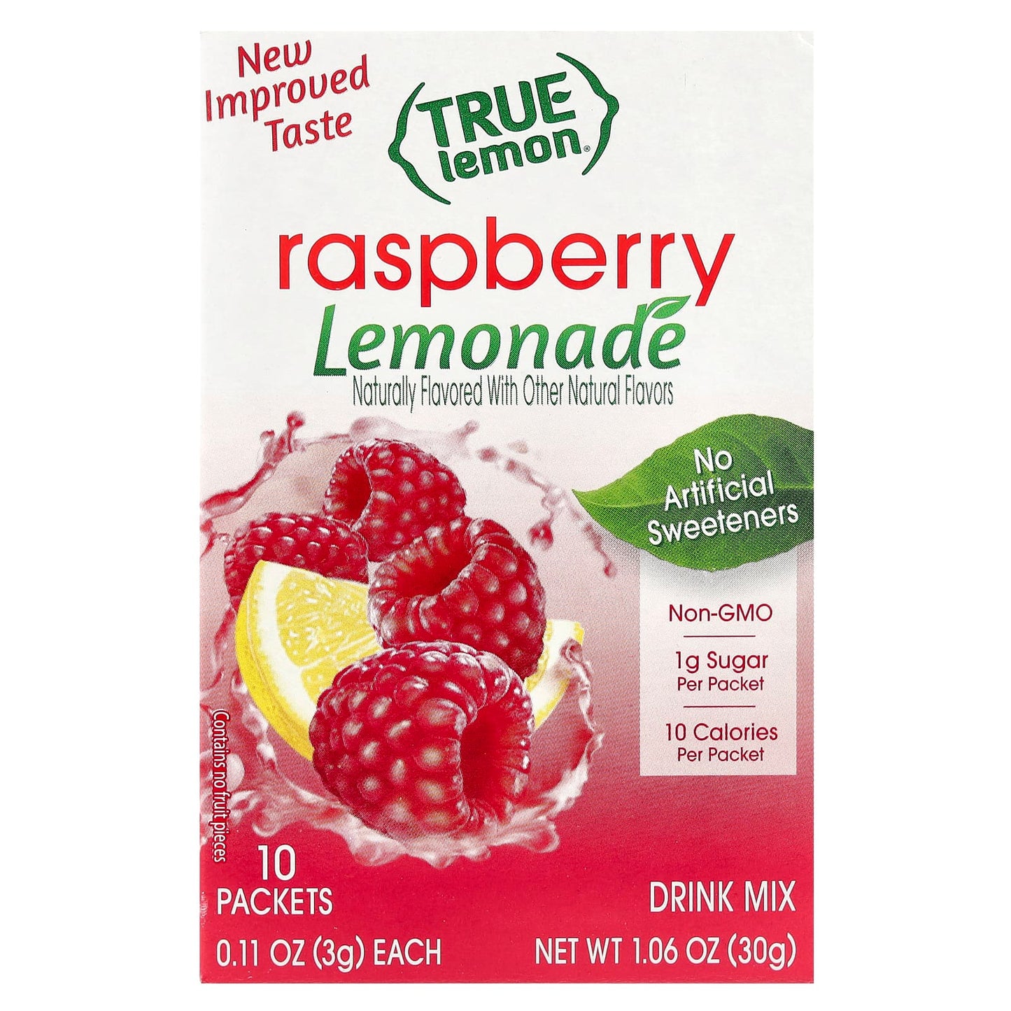 True Lemon Raspberry Lemonade Drink Mix 10 Packets (30g)