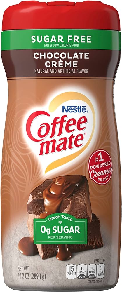 Coffee Mate Zero Sugar Chocolate Creme Coffee Creamer 289.1g(Best Before Date 08/2025)