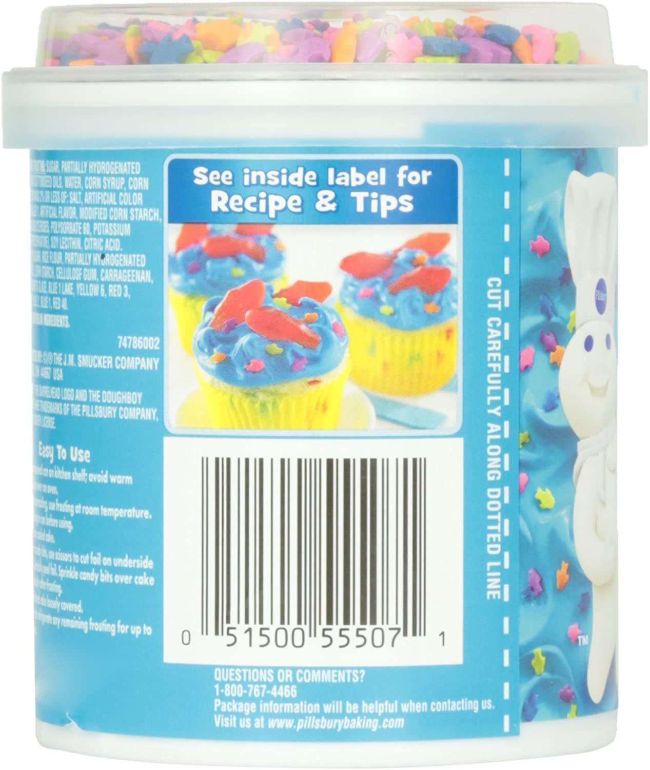 Pillsbury Funfetti Aqua Blue Vanilla Frosting 442g(Best Before Date 27/10/2024)