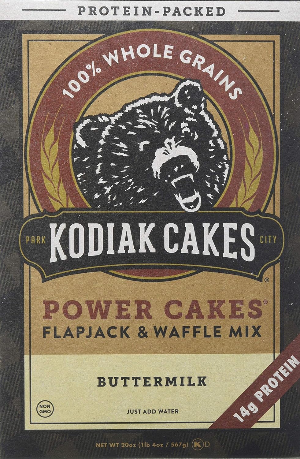Kodiak Cakes Power Cakes Protein Packed Flap Jack & Waffle Whole Grain Mix Buttermilk 566g