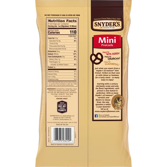 Snyder's of Hanover Mini Pretzels 255g