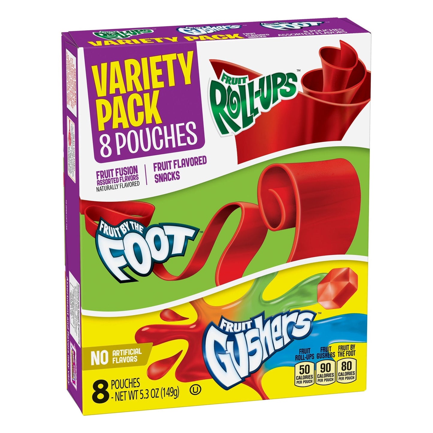 Fruit Roll-Ups, Fruit by the Foot, Gushers, Snacks Variety Pack144g