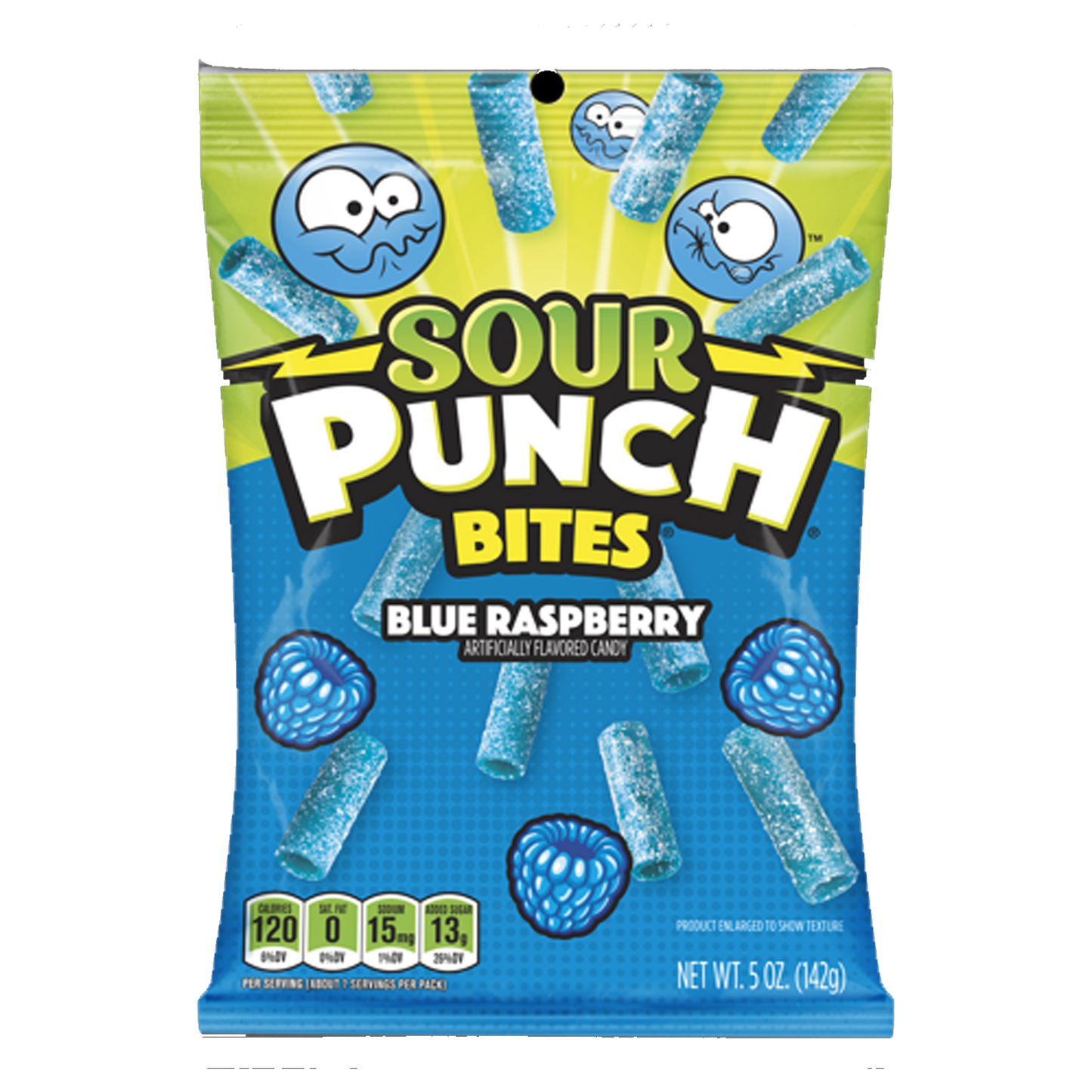 Sour Punch Bites Blue Raspberry Flavoured Candy 142g