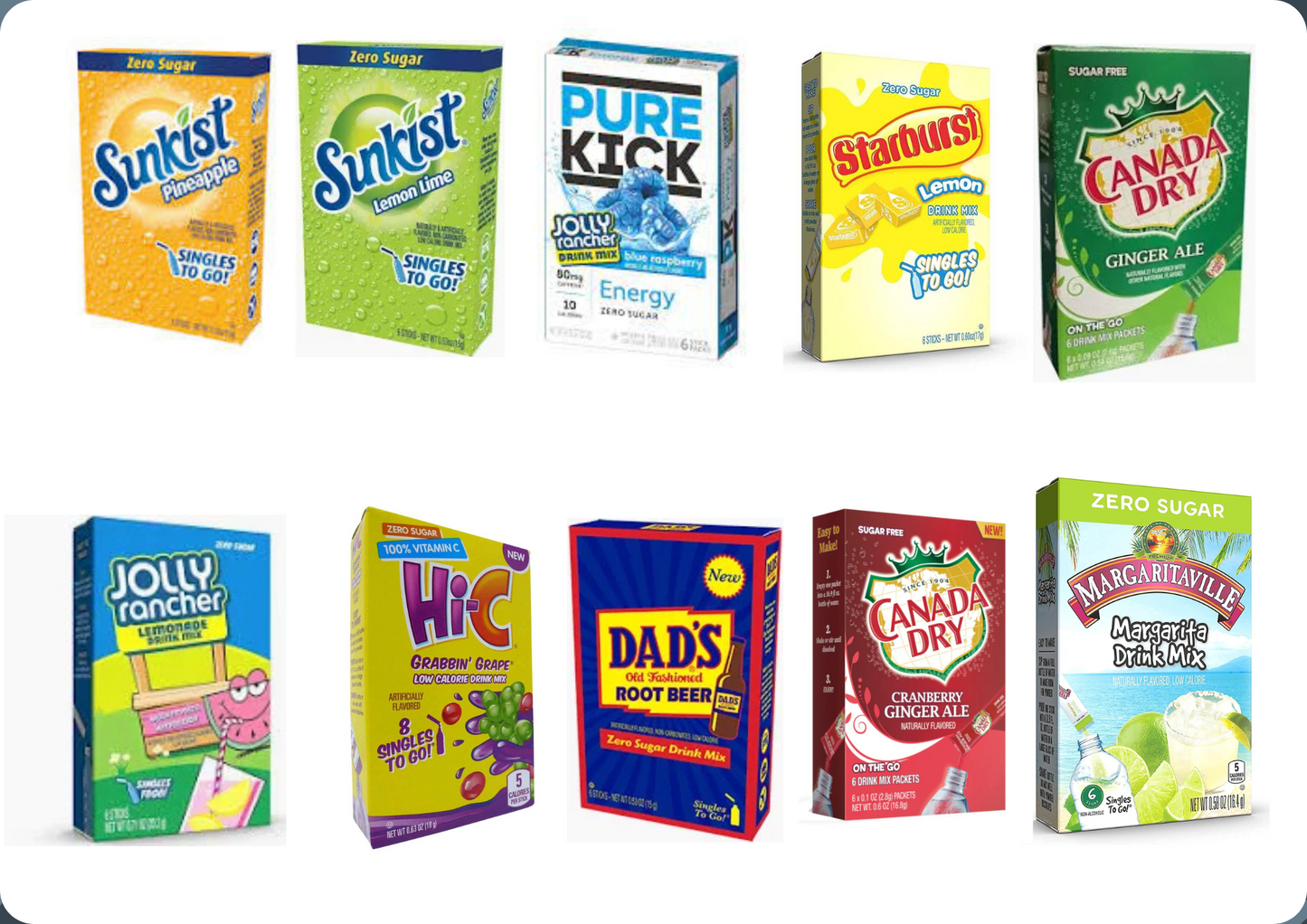 American Single On The Go Drink Mix (Pack of 10)