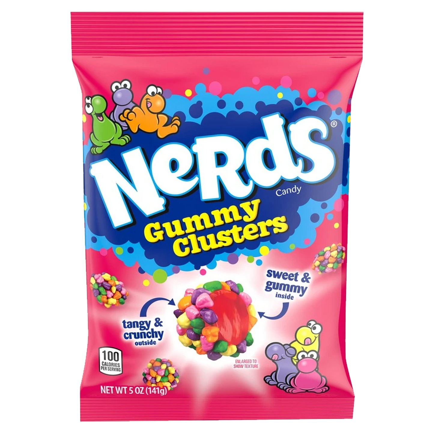 Nerds Gummy Clusters Peg Bag 141g(Best Before Date 04/2025)