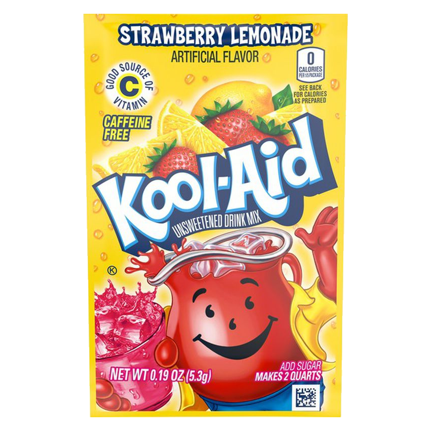 Kool-Aid Strawberry Lemonade Unsweetened Drink Mix 5.3g Pack of 6