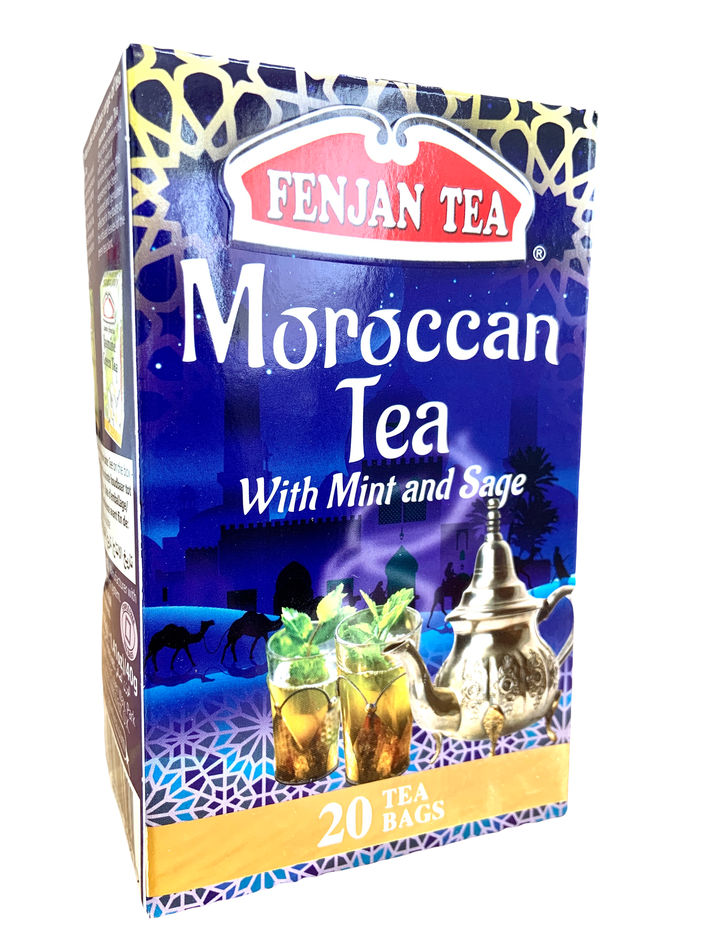 Fenjan Moroccan Tea 40g | With Mint and Sage | 20 Tea Bags