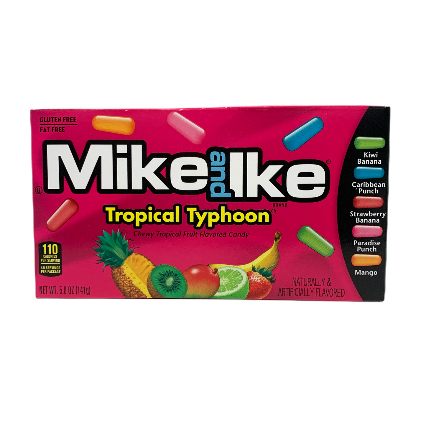 Mike and Ike Tropical Typhoon Chewy Tropical Fruit Flavoured Candy 120g(Best Before : June 2025)