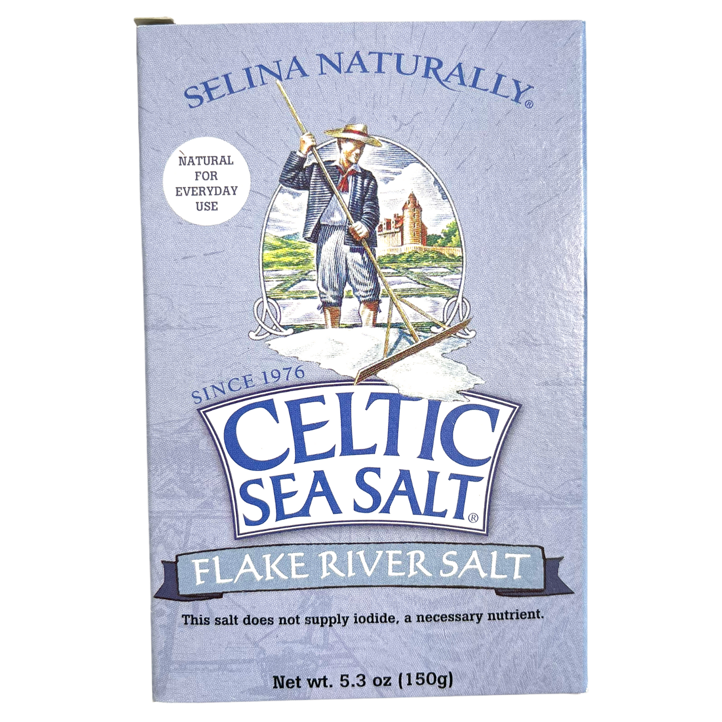 Celtic Sea Salt Fossil River Flake Salt 150g sold by American Grocer in the UK