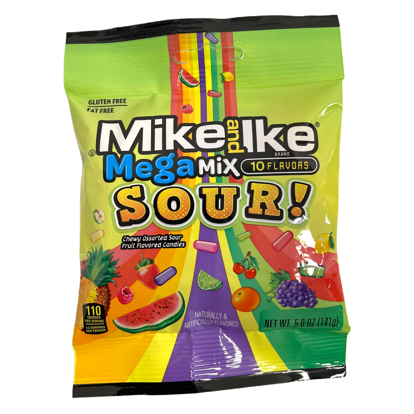 Mike and Ike Mega Mix Sour! Peg Bag 141g (Best Before June 2025)