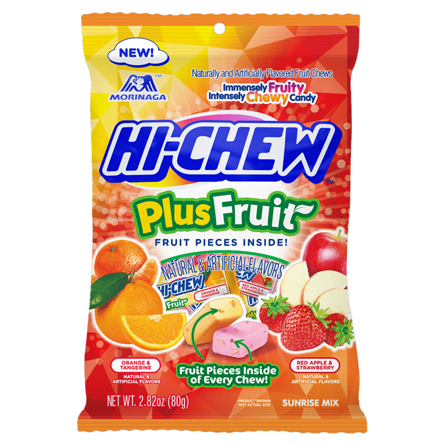 Hi-Chew Plus Fruit Mix 80g (Orange & Tangerine, Red Apple & Strawberry)