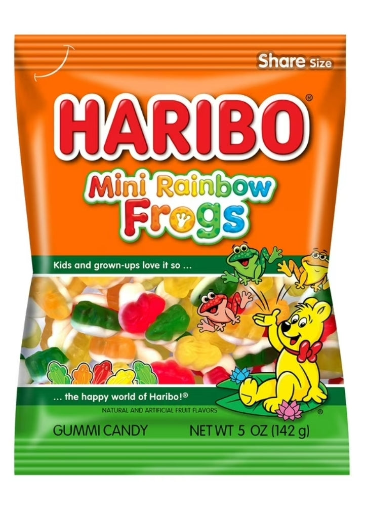 Haribo (USA) Mini Rainbow Frogs 142g (Best Before Date:-28/11/2025)
