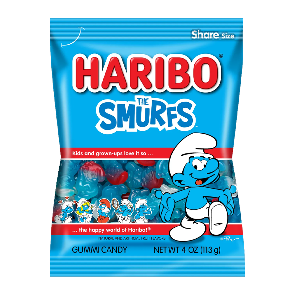 Haribo (USA) The Smurfs Gummi Candy 113g (Best Before Date 08/2025)