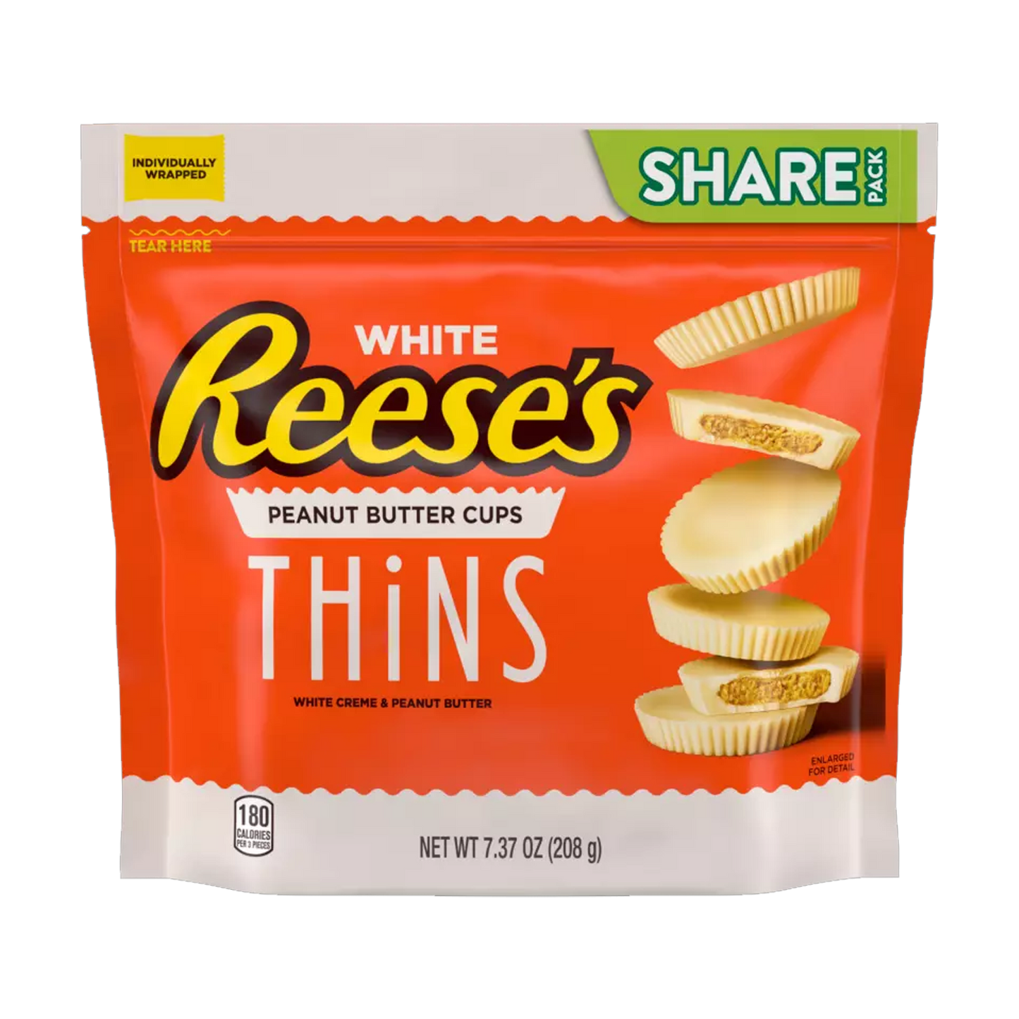 Reese's Thins White Peanut Butter Cup Bag 208g (Best Before :Jul 2025)
