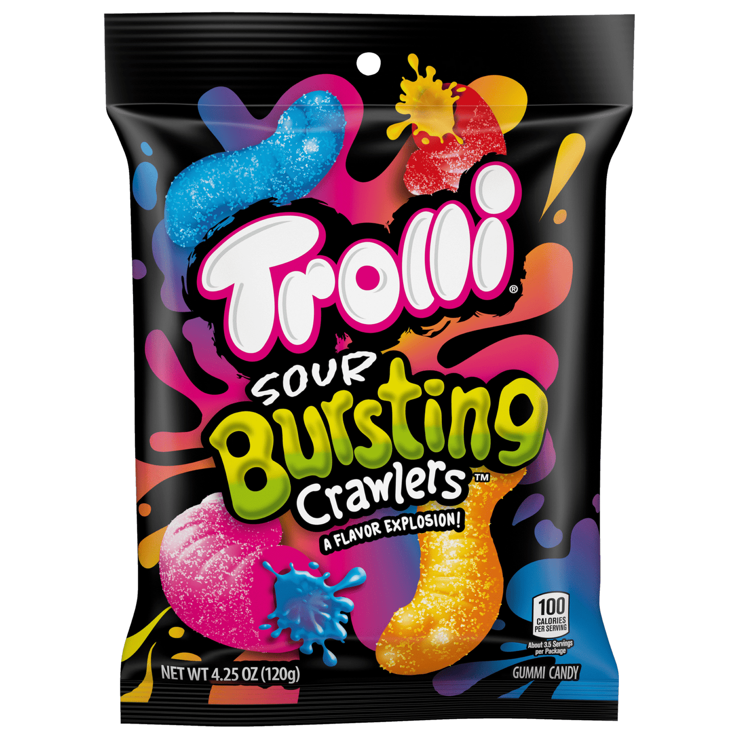 Trolli Sour Brusting Crawlers Gummi Candy Bag 120g