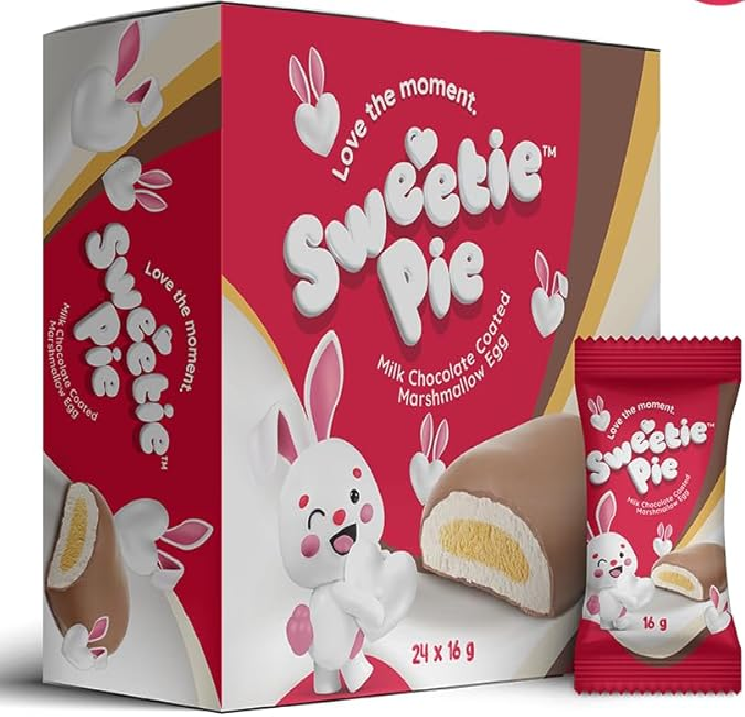 Sweetie Pie Milk Chocolate Coated Marshmallow Egg (24 x 16g)