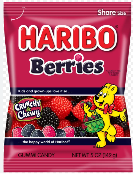 Haribo Berries Gummi Candy 141g (Pack of 3)