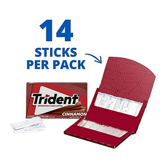 Trident Cinnamon Sugar Free Gum (12 Pack)