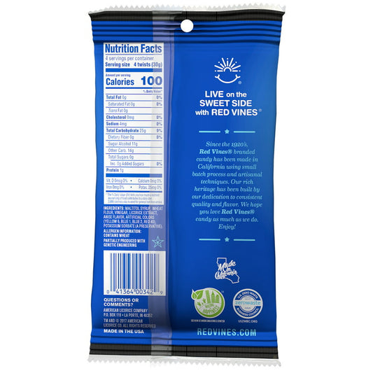 Red Vines Sugar Free Black Licorice Twists 142g