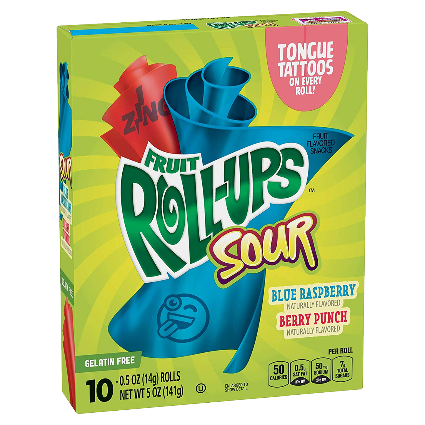 Fruit Roll Ups Sour Fruit Flavoured Snacks 141g (Best Before : 27 Sep 2025)