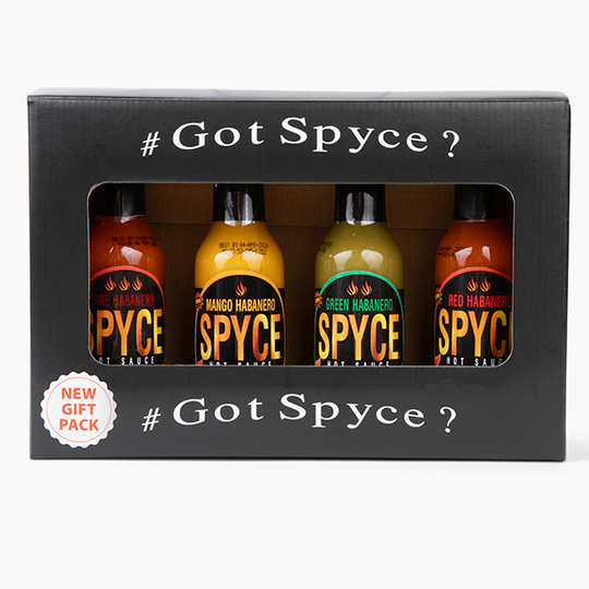 Spyce Hot Sauces Gift Box- 4 Hot Sauces- perfect present