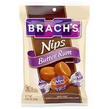 Brach's Nips Wrapped Butter Rum Peg Bag 99g