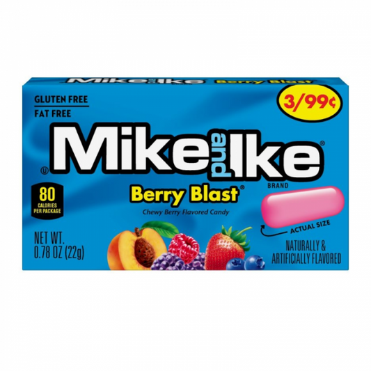 Mike and Ike Berry Blast Chewy Berry Flavoured Candy 22g (Best Before : Sep 2025)