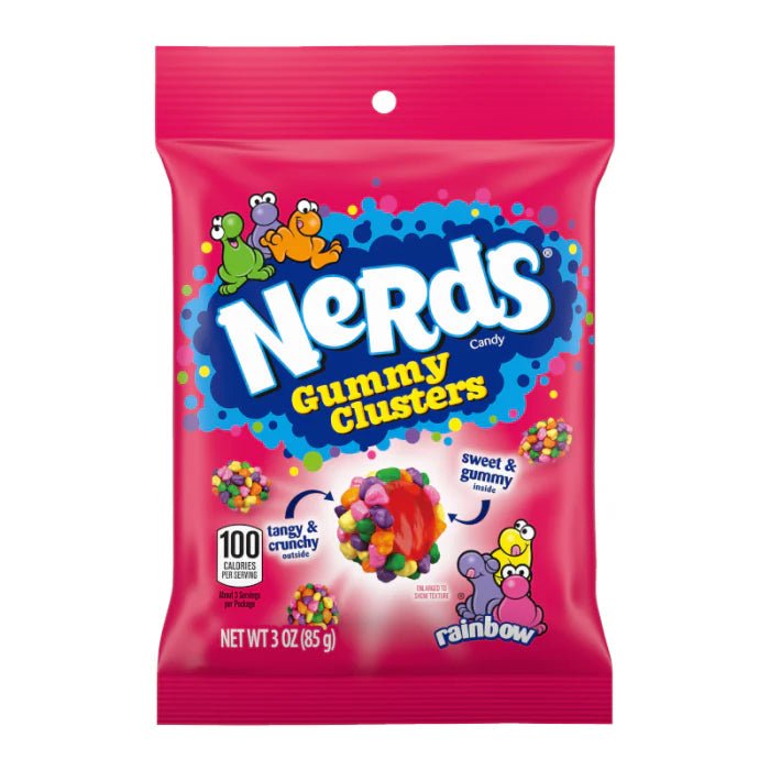 Nerds Gummy Clusters Candy Peg Bag 85g