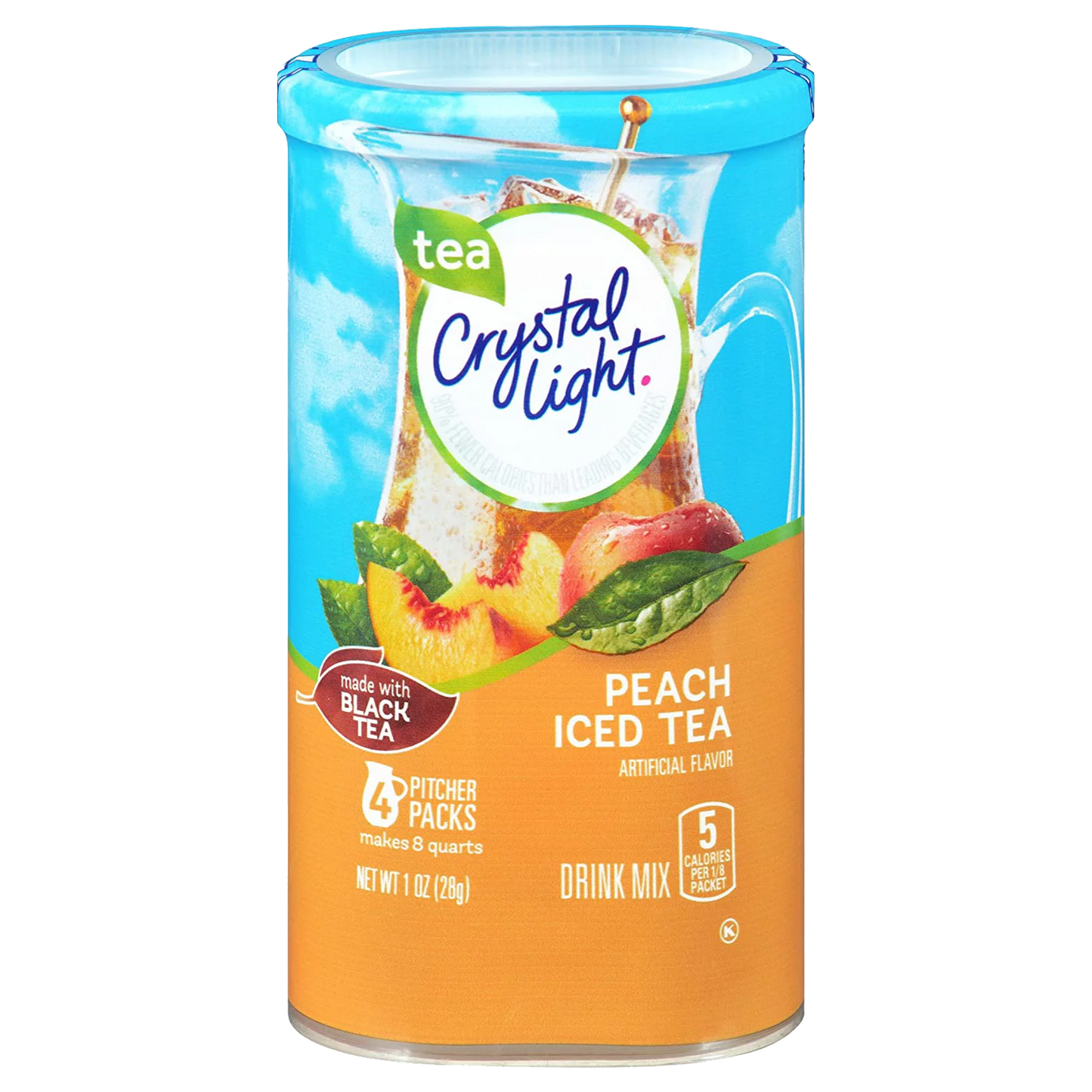 Crystal Light Peach Iced Tea Drink Mix 28g