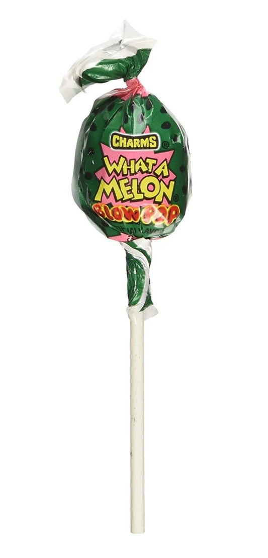 Charms Blow Pops Lollipop 48 Count | Whata Melon Bubble Gum Filled Flavoured