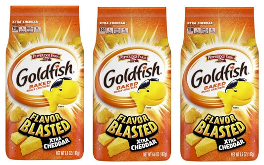 Pepperidge Farm Goldfish Xtra Cheddar 187g (Pack of 3)