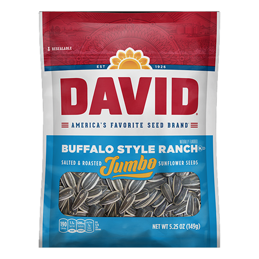 David Buffalo Style Ranch Salted & Roasted Jumbo Sunflower Seeds 149g