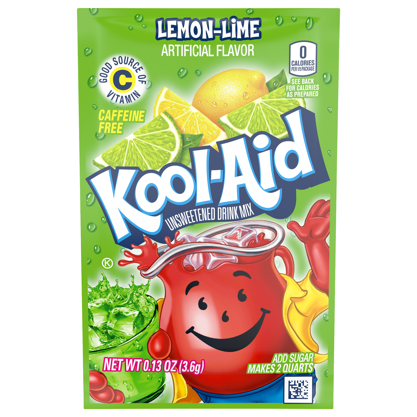 Kool-Aid Lemon-Lime Unsweetened Drink Mix 3.6g (Pack of 6)