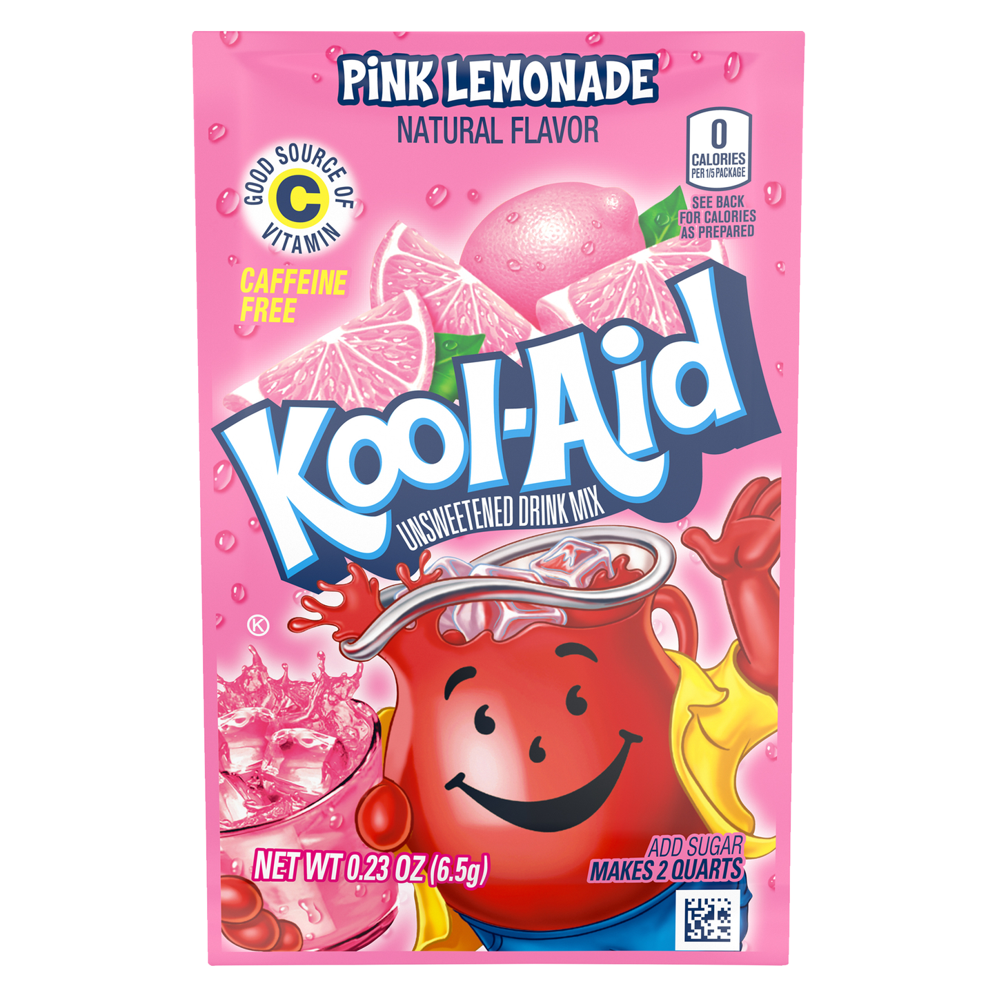 Kool-Aid Pink Lemonade Unsweetened Drink Mix 6.5g (Pack of 6)