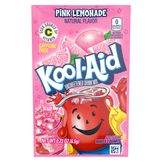 Kool-Aid Pink Lemonade Unsweetened Drink Mix 6.5g (Pack of 6)