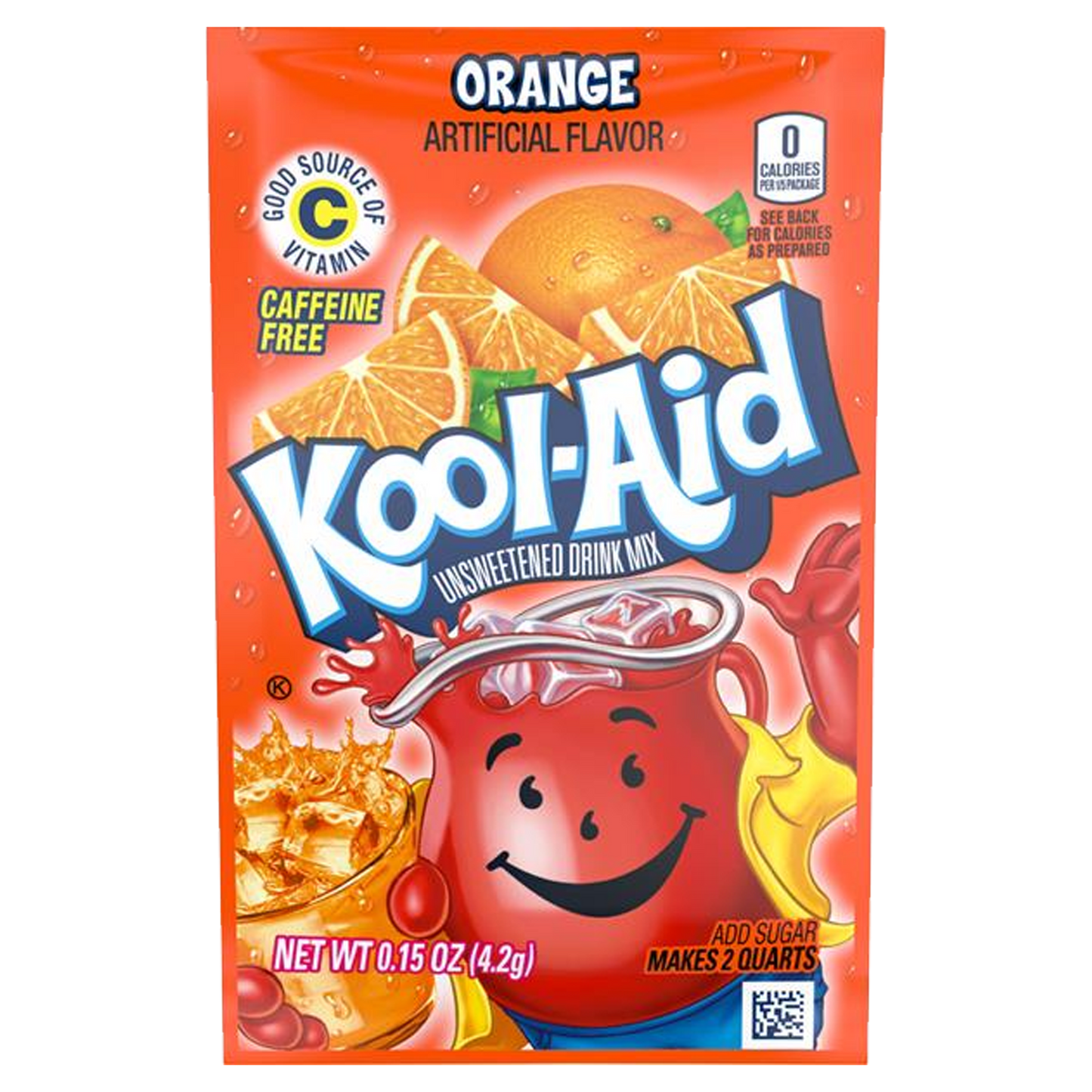 Kool-Aid Orange Unsweetened Drink Mix 4.2g(Pack of 6)