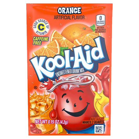 Kool-Aid Orange Unsweetened Drink Mix 4.2g(Pack of 6)