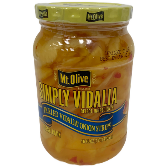 Mt. Olive Simply Vidalia Onion Strips 473ml (BBD : 15 May 2025)