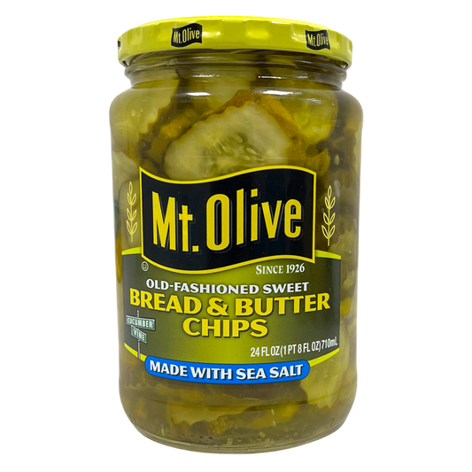 Mt. Olive Bread & Butter Chips with Sea Salt 710ml