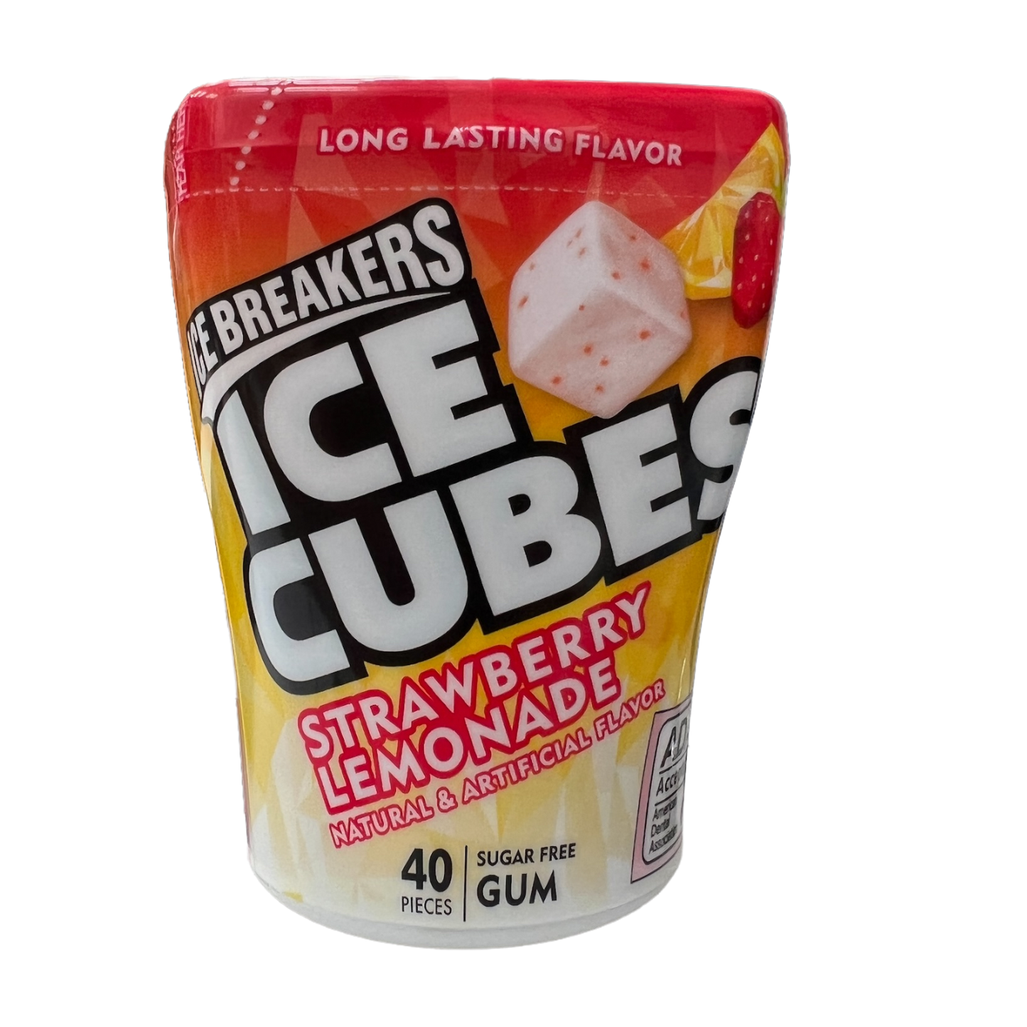 Ice Breakers Ice Cubes Strawberry Lemonade Sugar Free Gum 40 Pcs