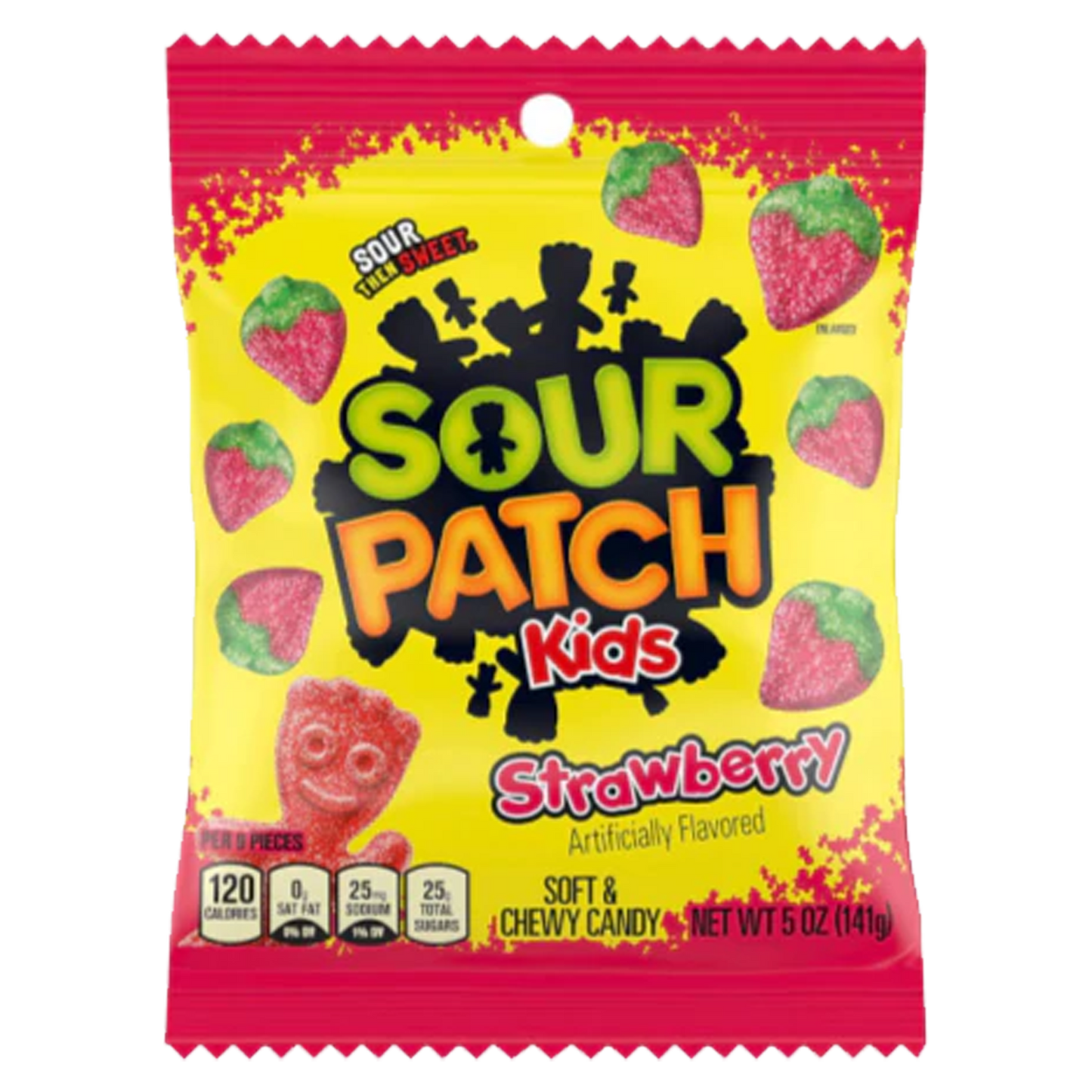 Sour Patch Kids Strawberry Soft & Chewy Candy Peg Bag 102g