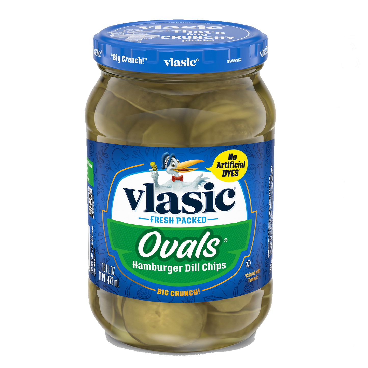 Vlasic Ovals Hamburger Dill Chips Pickle 473ml