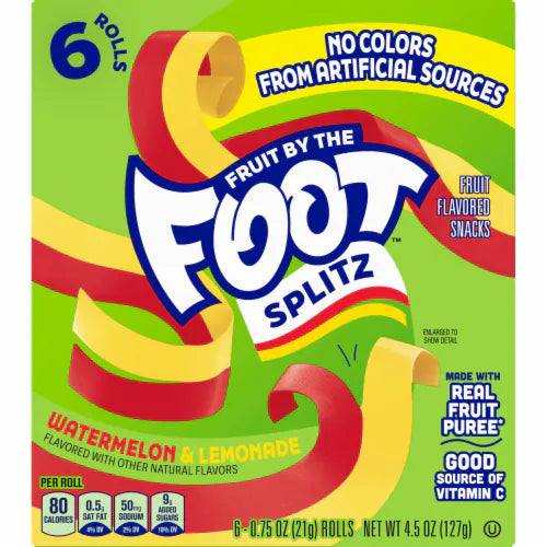 Fruit By The Foot Splitz Watermelon/Lemonade 127g (Best Before 09/2026)