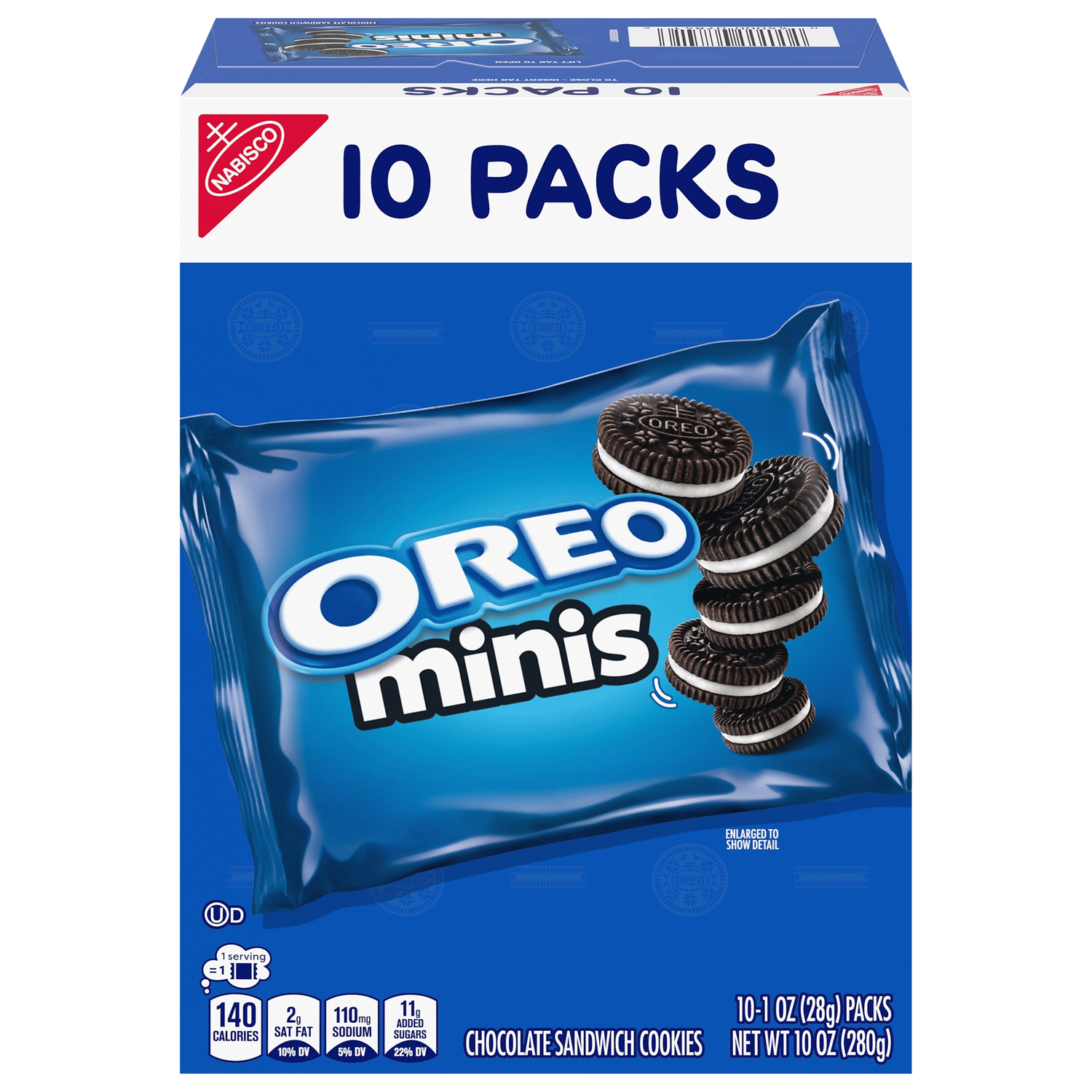 Oreo Mini Chocolate Sandwich Cookies 10 x 28g (283g Box) (Best Before Date:- Oct/2026)