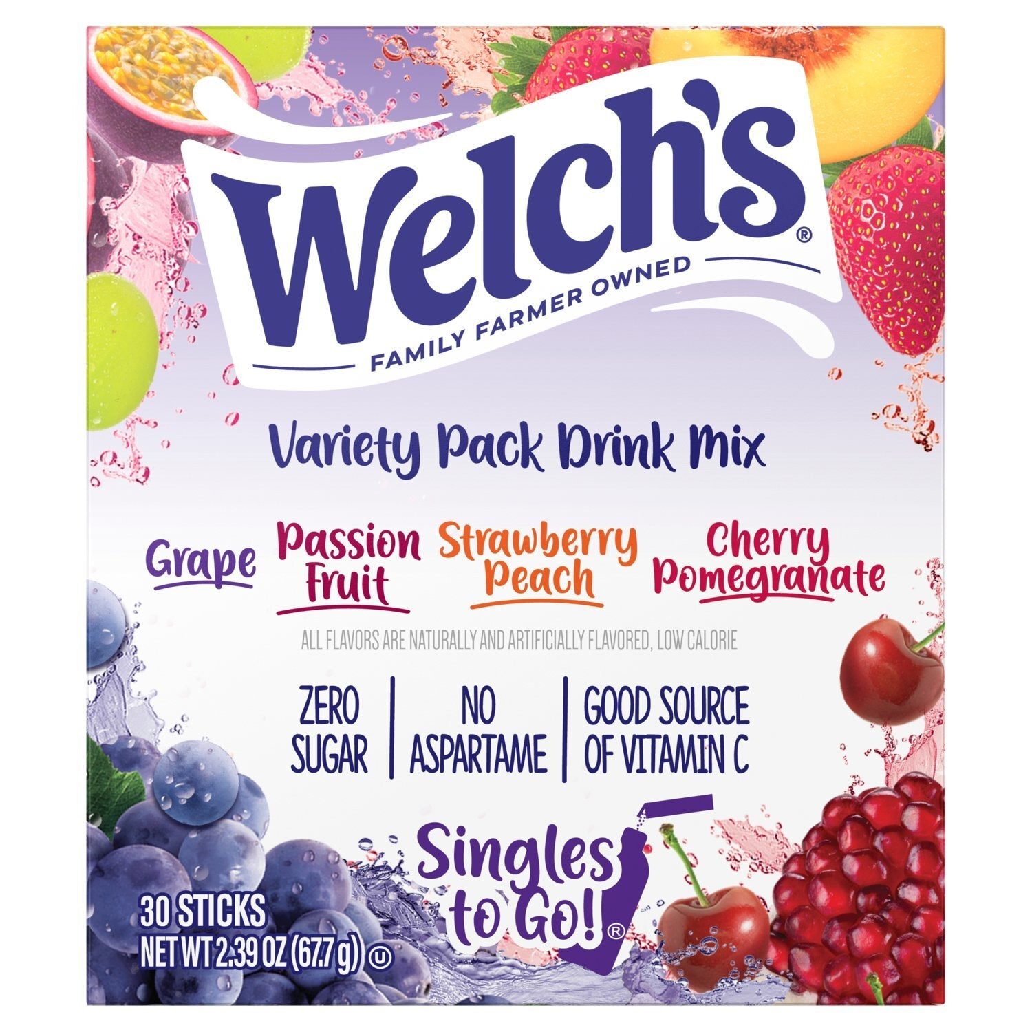 Welch’s Singles To Go Variety Pack 30 Sticks 76g